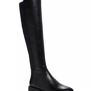 Michael Michael Kors Asher Knee High Lug Sole Boots Size US 6.5 M Black Leather